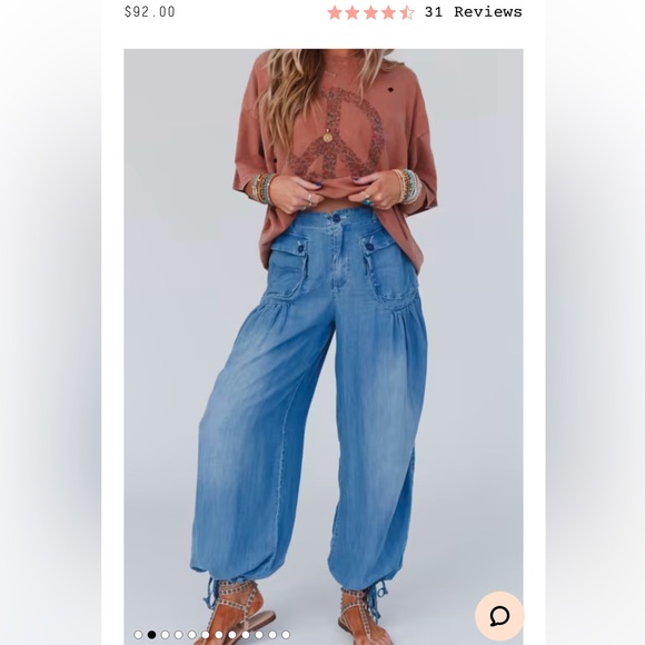 Three Bird Nest EAST BAY LOOSE FIT CARGO JEANS - Picture 2 of 6